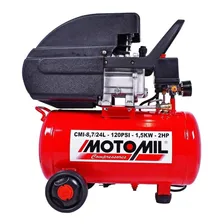 Compressor de ar elétrico portátil Motomil CMI-8,7/24L 24L 2hp 127/220V Foto mini  2