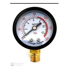 Compressor de manômetro hidropneumático 0-180psi 5cm 1/4 radial Ps Foto mini 1