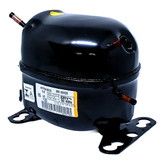 Compressor Motor Embraco 1/6 Hp Emi60her Gás R134 220v Foto 1