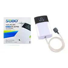 Compressor Oxigenador Bateria Usb 5v Sobo Isca Viva Aquários Bivolt Foto  mini 1