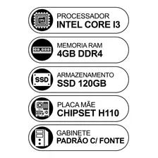 Computador Desktop Intel I3-6100 3.70 Ghz 4gb Ddr4 Ssd 120gb Foto mini  2