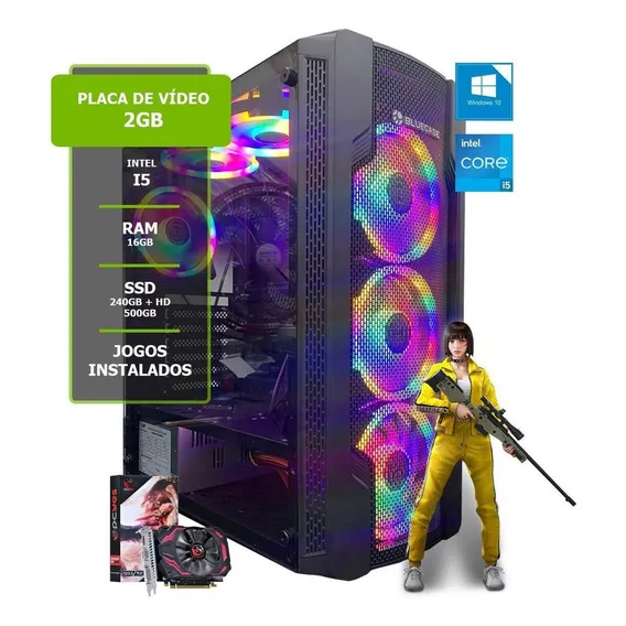 Computador Gamer I5 + 16gb + Ssd 240gb + Placa Video 2gb Foto 1