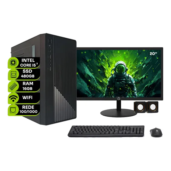 Computador Intel Core I5 3470 Ddr3 16gb Ssd480gb Monitor 20 Foto 1