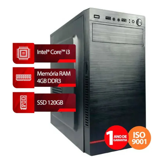 Computador Pc Intel Core I3 4gb Ssd 120gb Goldentec Foto 1