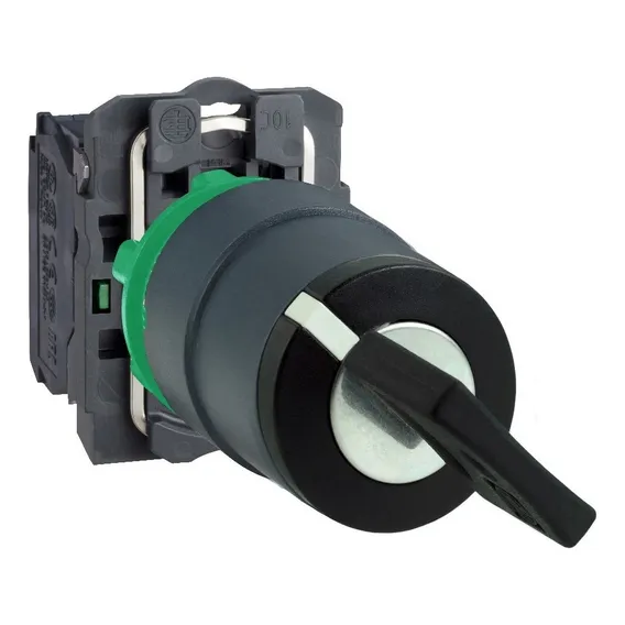 Comutador Chave Seletora 22mm Plástica 2 Posições Com Chave Foto 1