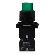 Comutador Sibratec Seletor Iluminado 2 Posições Fixas 1na Verde 220v Foto mini  3