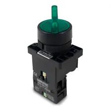 Comutador Sibratec Seletor Iluminado 2 Posições Fixas 1na Verde 220v Foto mini  2