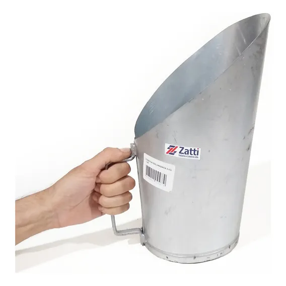 Concha Caneca Cereais Grãos Ração Galvanizada 3 Kg Zatti Cor Padrão Foto 1