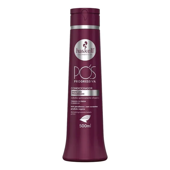 Condicionador Haskell Pós Progressiva Liso Prolongado 500ml Foto 1
