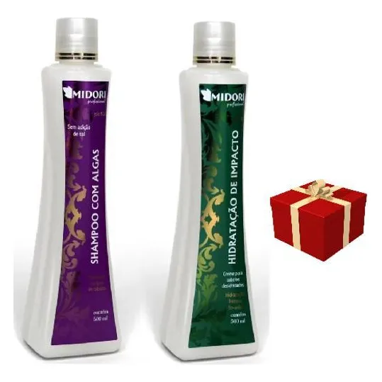 Condicionador Midori Kit midori shampoo algas 500ml + condicionador impacto 500ml en kit Foto 1