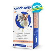 Condroplex 500mg Supl. P/ Cães E Gatos 60 Comp Foto  mini 1