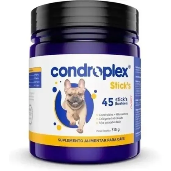 Condroplex Sticks 315g Articulação Avert C/ 45 Bastões Foto 1