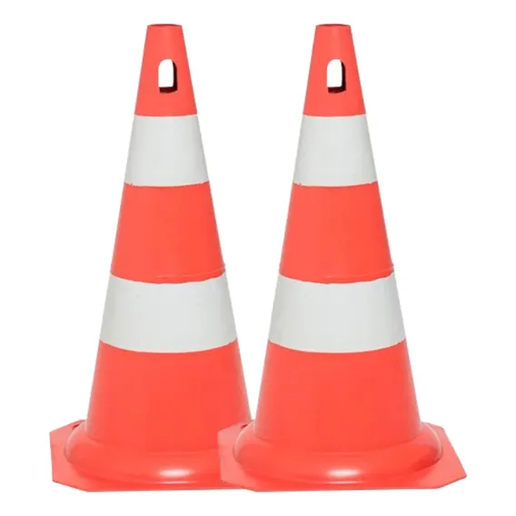 Cone De Transito Kit C/2 Laranja E Branco 50cm Cor Laranja/branco Foto 1