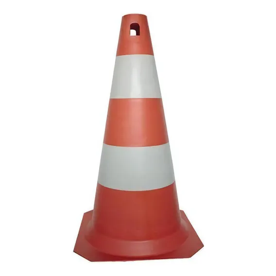 Cone RÃgido Plt 50cm De Altura Laranja E Branco Proteplus Foto 1
