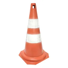 Cone Sinalização Laranja/branco 50cm Refletivo - Plastcor Foto mini 1