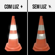 Cone Sinalização Laranja/branco 50cm Refletivo - Plastcor Foto mini 4