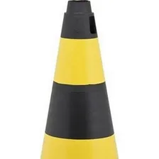 Cone Sinalizacao Plastcor 50cm Preto/amarelo Foto mini 4