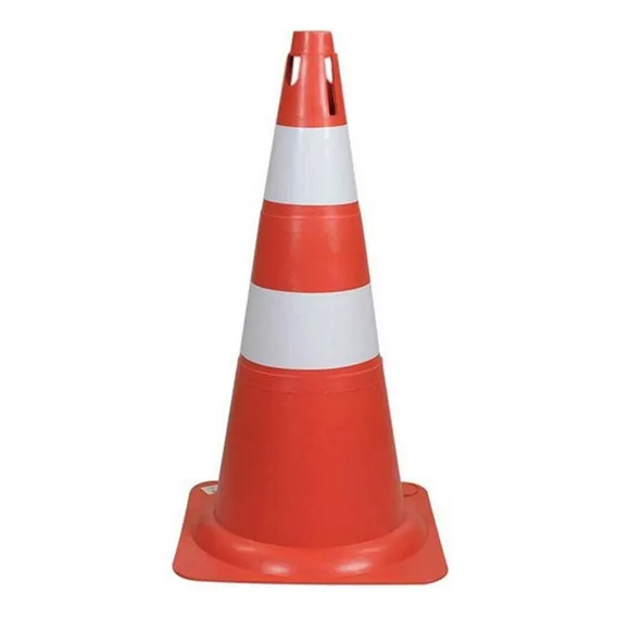 Cone Sinalizacao Plastcor 75cm Laranja/branco Foto 1