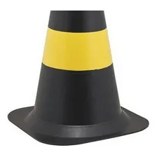 Cone Sinalizacao Plastcor 75cm Preto/amarelo Foto mini 3