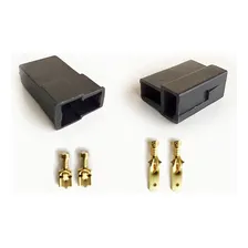 Conector 2 Vias Quadrado Com Terminais Pacote Com 10 Permak Foto  mini 1