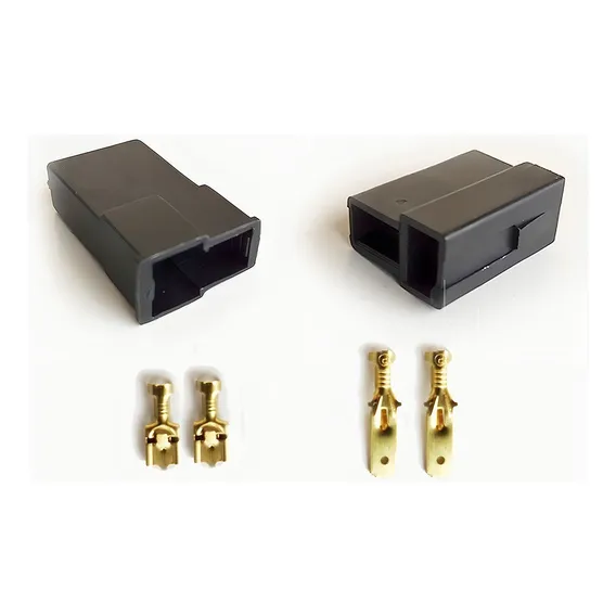 Conector 2 Vias Quadrado Com Terminais Pacote Com 10 Permak Foto 1