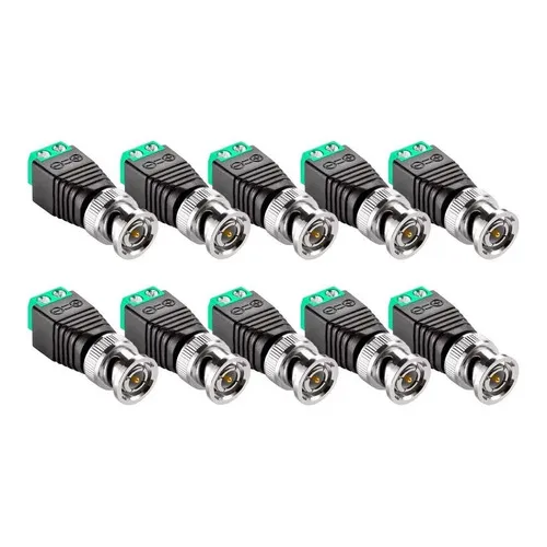 Conector Bnc Com Borne Macho 10 Unidades Foto 1