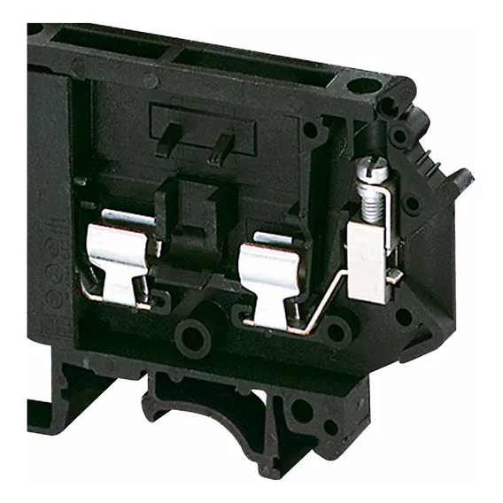 Conector Borne De Passagem Porta Fusivel 4,00mm 500v Preto Foto 1