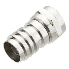 Conector Crimpar Barril F Anel Incorporado Rg59 C/ 100 Pçs Foto mini  2