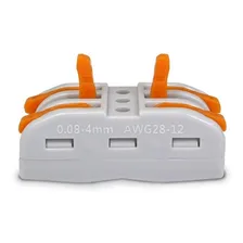 Conector Emenda Fio Alavanca 3 Vias 32a ( Kit 30 Unid. ) Foto mini 3
