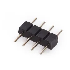 Conector Emenda Macho 4 Pinos Led Rgb - 50 Unidades 12v Foto  mini 1