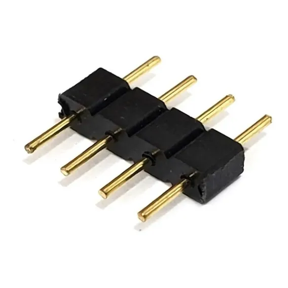 Conector Emenda Rgb 4 Vias Macho X Macho P/ Fita Led Ou Cabo Foto 1