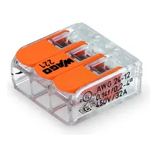 Conector Emenda Wago 3 Vias 4mm Transparente-221-413 - 10 Pç Foto mini  2