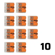 Conector Emenda Wago 3 Vias 4mm Transparente-221-413 - 10 Pç Foto mini 4