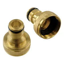 Conector Engate Rápido Mangueira Latão Dourado 3/4'' - Ajax Foto mini 1