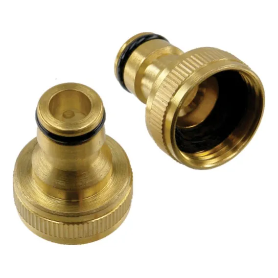 Conector Engate Rápido Mangueira Latão Dourado 3/4'' - Ajax Foto 1