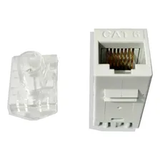 Conector Fêmea Rj45 Keystone 1800 Branco Cat-6 Condutti Foto  mini 1