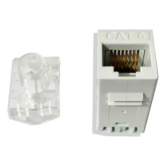 Conector Fêmea Rj45 Keystone 1800 Branco Cat-6 Condutti Foto 1