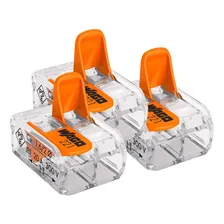 Conector Fio Wago 20a 2 P Fio 4mm Pacote Com 10 Peças Cor Laranja Foto mini 1