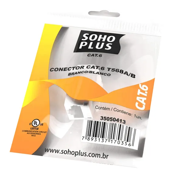 Conector Fêmea Cat6 Keystone Rj45 Furukawa Sohoplus 35050424 T568a/b Foto 1