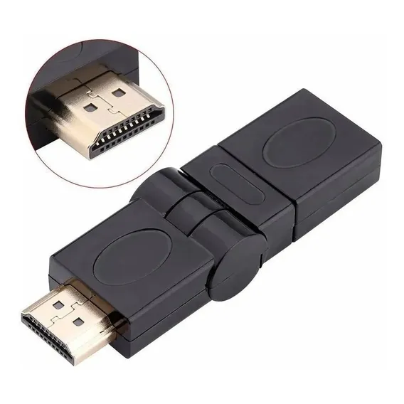 Conector Hdmi Articulavel 360º Graus Emenda Macho X Femea Foto 1