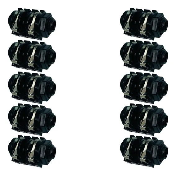 Conector Jack Ls-2028 Mono P10 4 Terminais - 10 Peças Foto 1