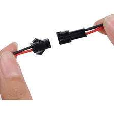 Conector Jst Sm 02 Vias Engate Rabicho Macho/femea 50 Pares Cor Vermelho Foto mini 4