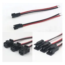 Conector Jst Sm 02 Vias Engate Rabicho Macho/femea 50 Pares Cor Vermelho Foto mini 3