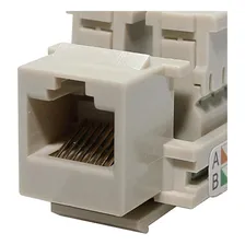 Conector Keystone Fêmea Rj45 Cat5e Bege Metaltex Foto mini 1