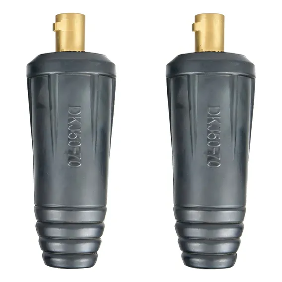 Conector Macho Cabo Máquina Solda 13mm Engate Rápido 2 Pçs Foto 1