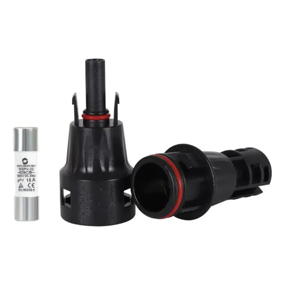 Conector Mc4 Com FusÃvel 15a Inline Energia Solar Foto 1