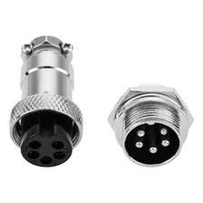 Conector Mic 5 Pinos Macho/fêmea - Kit Com 5 Pares De Metal Foto mini 1