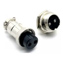 Conector Mike 2 Vias Circular Macho E Femea Foto mini 1