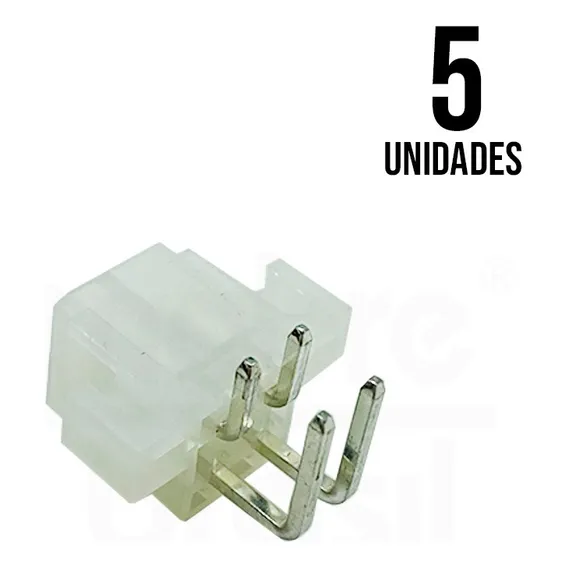 Conector Mini Fit Macho 4 Vias Passo 4,2mm Kit 5 Peças Foto 1