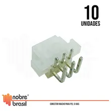 Conector Mini Fit Macho 6 Vias Passo 4,2mm Kit 10 Peças Foto mini 2